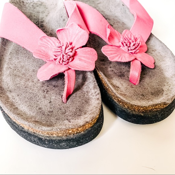 Mephisto Pink Flower Sandals SZ-7.5 - Picture 7 of 11